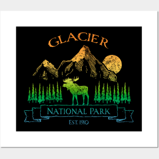 Glacier National Park Posters and Art